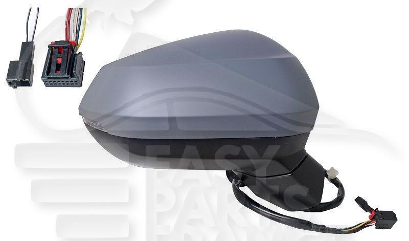 RETRO D ELECT CHAUF A PEINDRE A/FEU & LANE ASSIST 8 PINS Pour AUDI Q2 - AD160 11/16→01/21