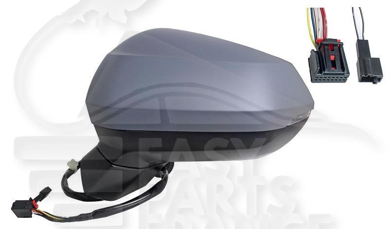RETRO G ELECT CHAUF A PEINDRE RAB ELECT A/FEU & LANE ASSIST 12 PINS Pour AUDI Q2 - AD160 11/16→01/21