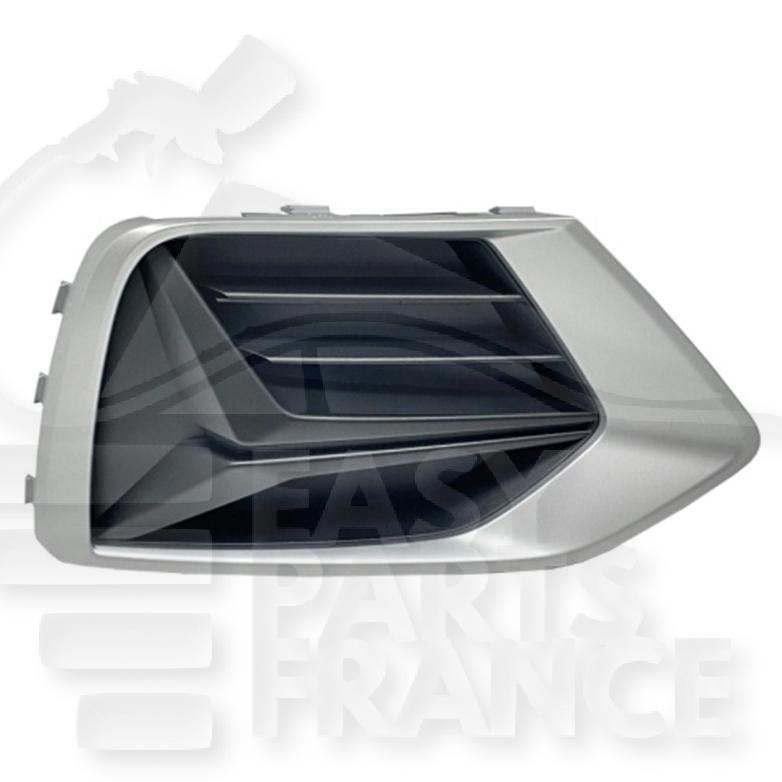 GRILLE DE PC AVD NOIRE A/MOULURE GRISE Pour AUDI Q3 (F3) - AD123 08/18→