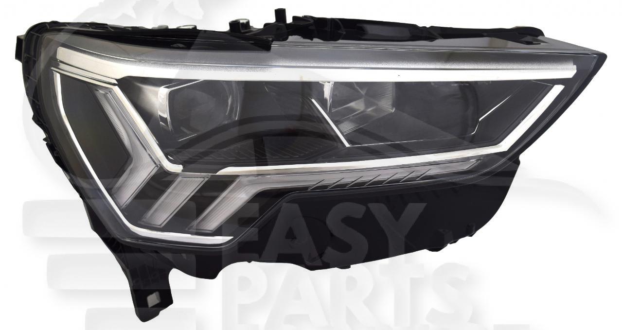 OPT D FULL LED ELECT A/MOTEUR SANS UNITÉ DE COMMANDE & MODULE LED Pour AUDI Q3 (F3) S-LINE - AD127 08/18→