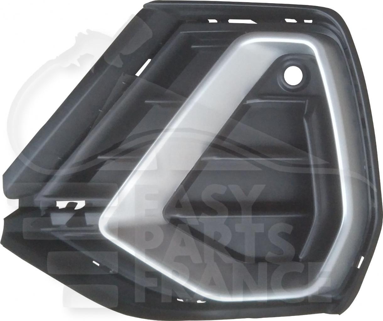 GRILLE DE PC AVG NOIRE AVEC TROUS CAPTEURS & MOULURE ARGENT Pour AUDI Q3 (F3) S-LINE - AD127 08/18→