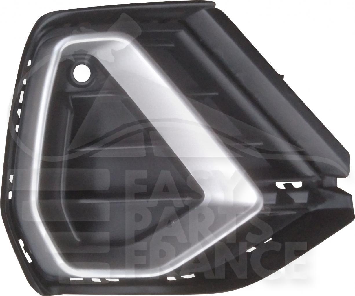 GRILLE DE PC AVD NOIRE AVEC TROUS CAPTEURS & MOULURE ARGENT Pour AUDI Q3 (F3) SPORTBACK - AD128 07/19→