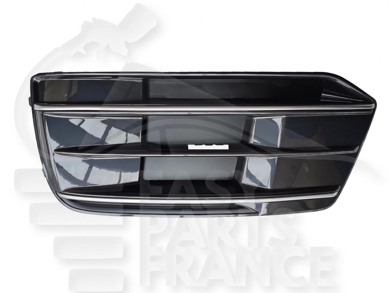GRILLE DE PC AVG NOIRE A/MOULURE ARGENT Pour AUDI Q5 (FY) - AD132 01/17→10/20