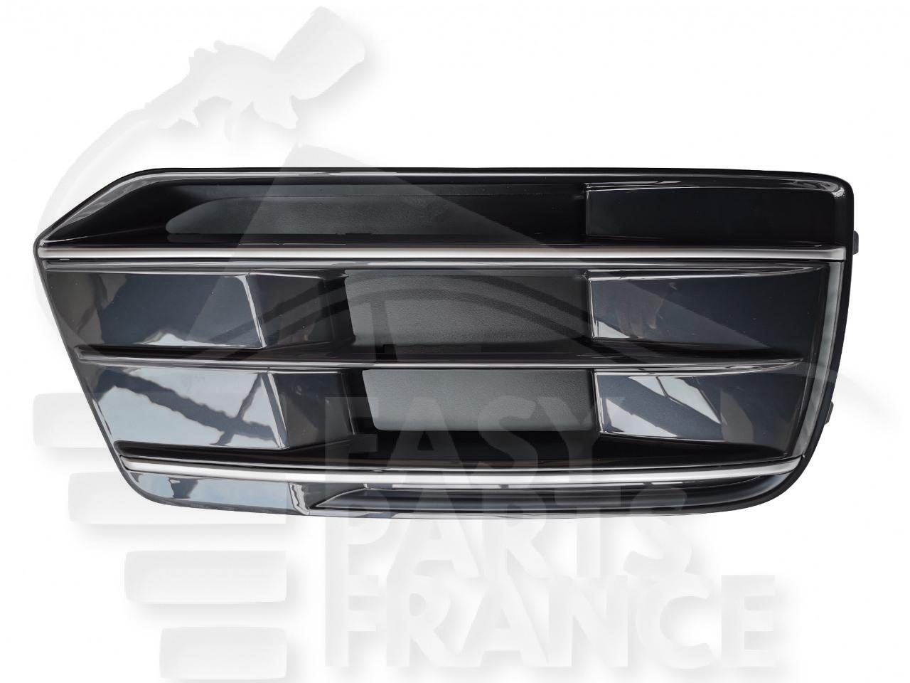 GRILLE DE PC AVD NOIRE A/MOULURE ARGENT Pour AUDI Q5 (FY) - AD132 02/17→10/20