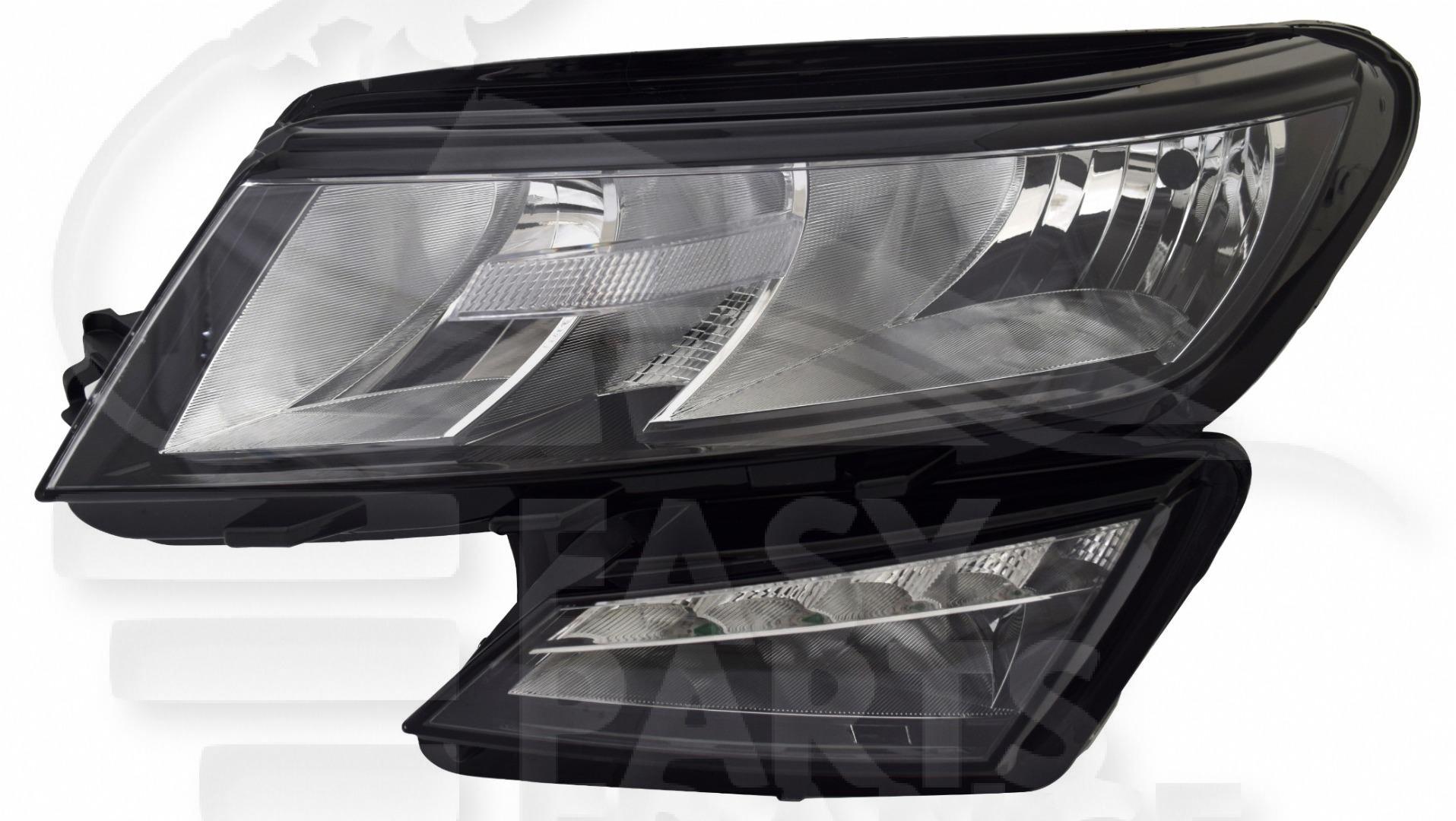 OPT G H7+H7 ELECT A/MOTEUR & FEU DE JOUR LED Pour SKODA KODIAQ - SK090 09/16→03/21