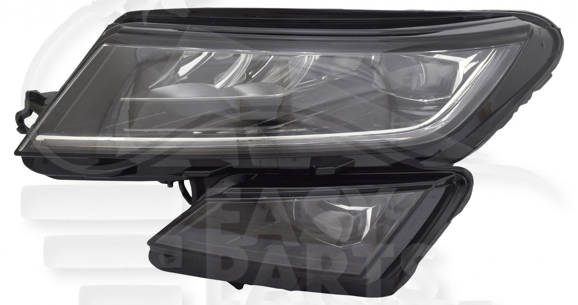 OPT G FULL LED ELECT A/MOTEUR & FEU DE JOUR LED sans unité de commande & module de puissance→05/17 Pour SKODA KODIAQ - SK090 09/16→03/21