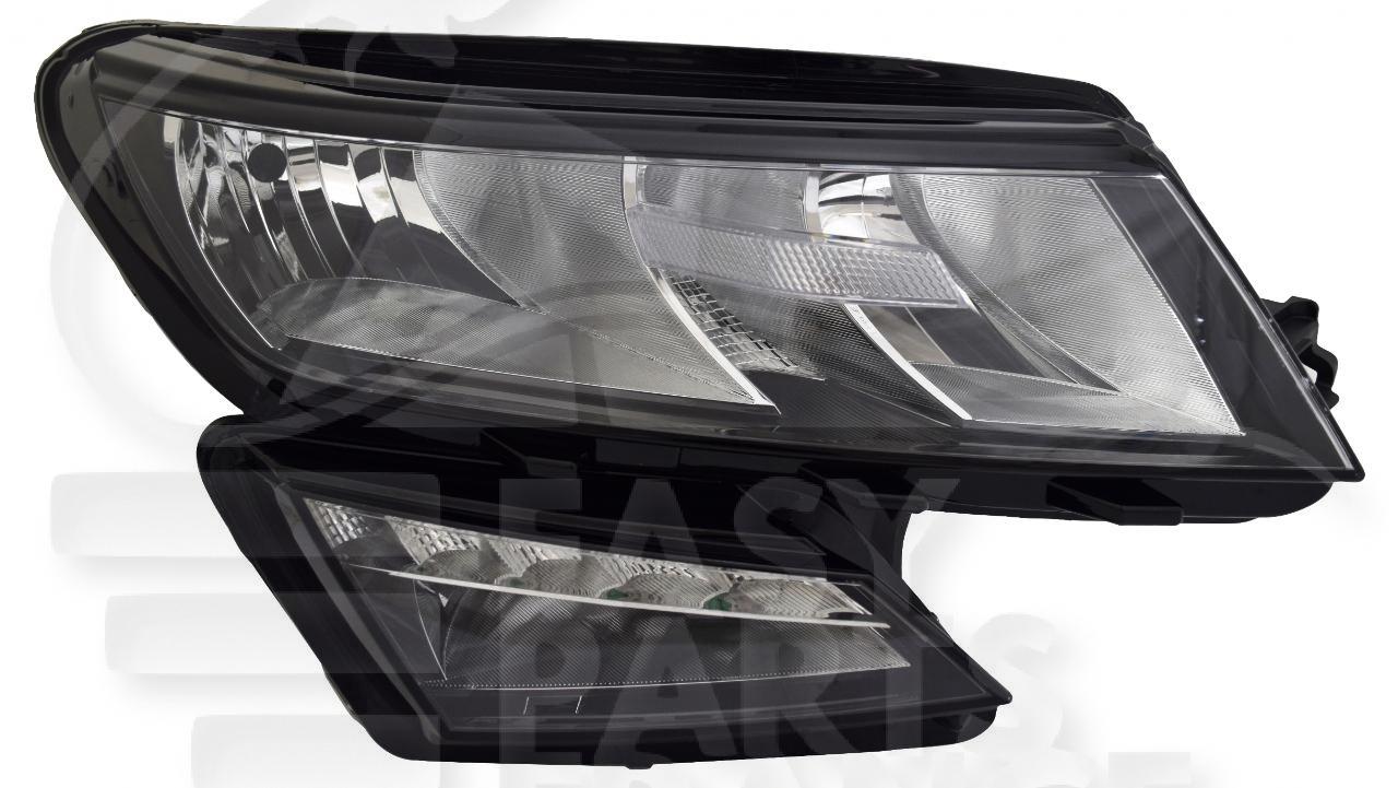 OPT D H7+H7 ELECT A/MOTEUR & FEU DE JOUR LED Pour SKODA KODIAQ - SK091 06/21→
