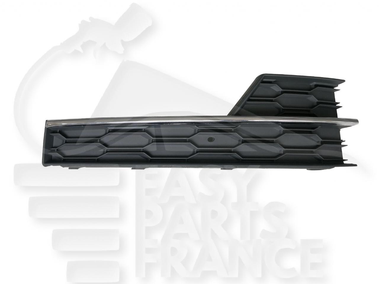 GRILLE DE PC AVD NOIRE A/MOULURE CHROMEE Pour SKODA OCTAVIA - SK045 03/17→02/20