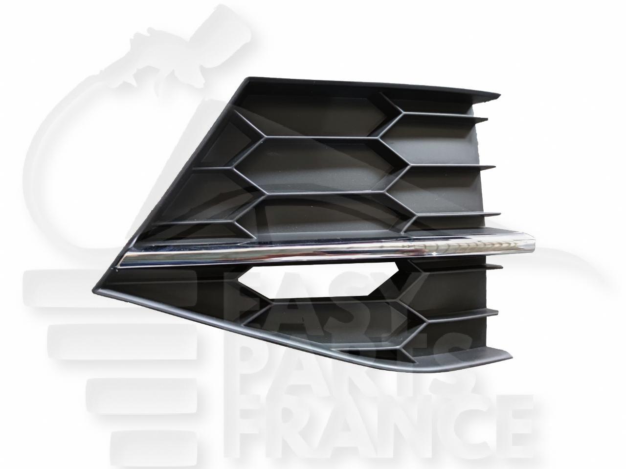 GRILLE DE PC AVD NOIRE A/MOULURE CHROMEE Pour SKODA SUPERB - SK063 06/15→08/19