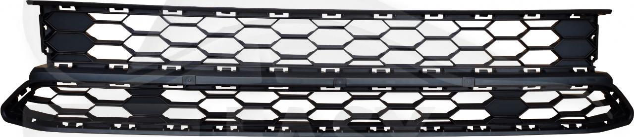 GRILLE CENTRALE DE PC AV NOIRE Pour VOLKSWAGEN AMAROK - VO012 10/16→