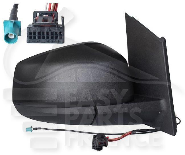 RETRO D ELECT CHAUF NOIR & ANTENNE AM/FM 5+1 PINS Pour VOLKSWAGEN CADDY MULTISPACE - VO225 09/20→