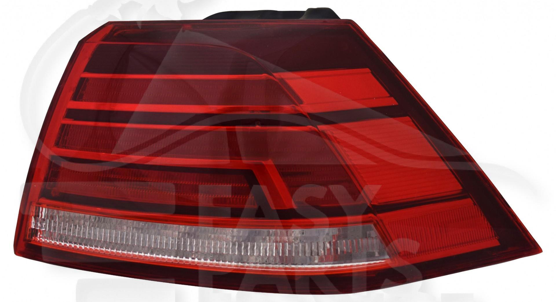 FEU ARD EXT ROUGE LED Pour VOLKSWAGEN GOLF 7 GTI - VO068 01/17→