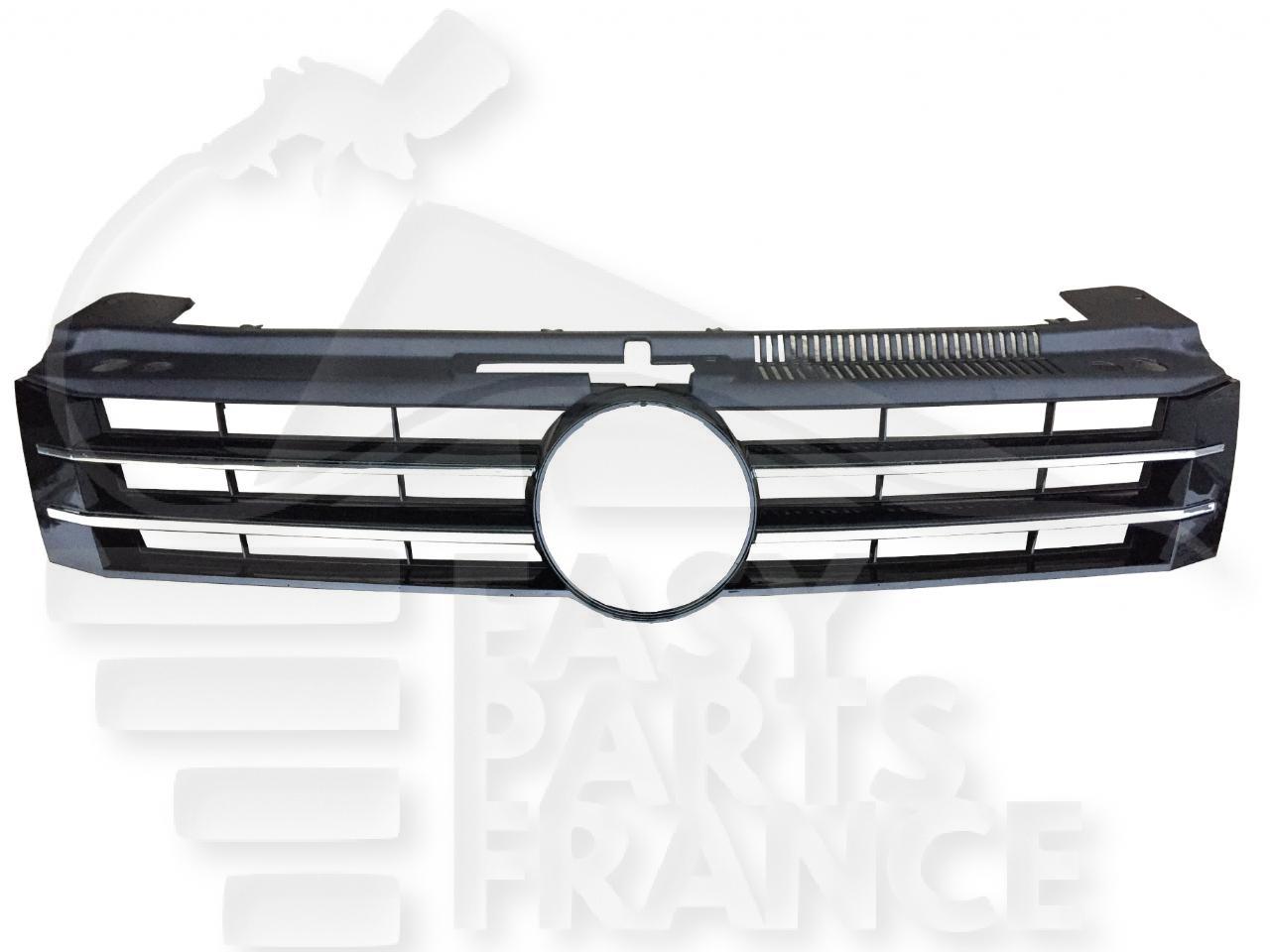 GRILLE DE CALANDRE NOIRE A/MOULURES CHROMEES Pour VOLKSWAGEN SHARAN - VO162 09/10→02/15