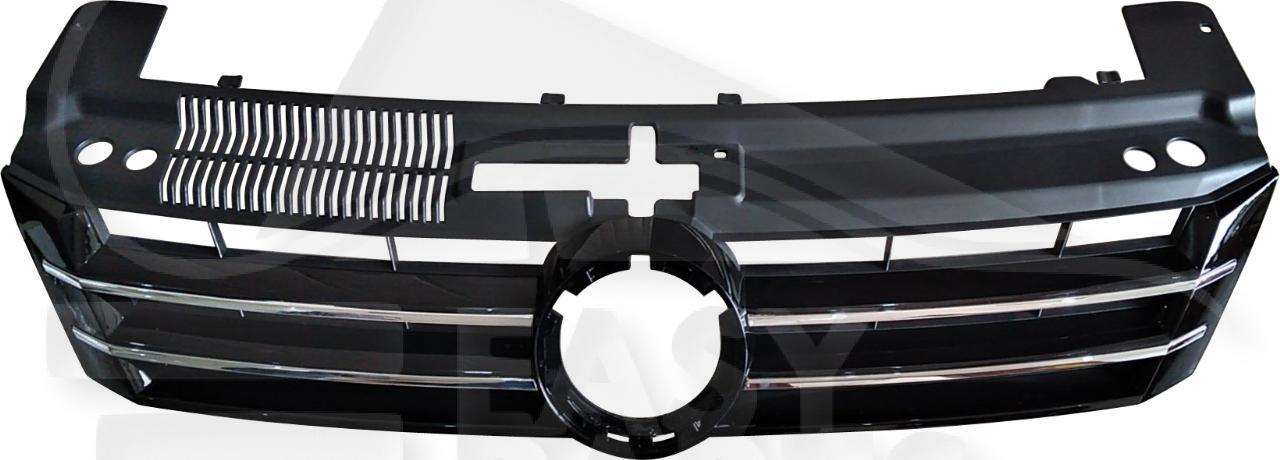 GRILLE DE CALANDRE NOIRE A/MOULURES CHROMEES Pour VOLKSWAGEN SHARAN - VO163 03/15→