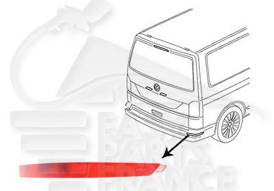 REFLECTEUR ARD - HAYON Pour VOLKSWAGEN TRANSPORTER T6 CARAVELLE- - VO207 02/19→