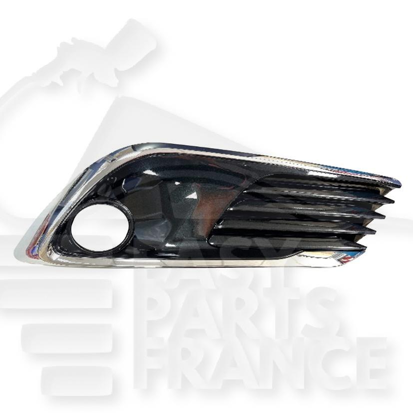 GRILLE DE PC AVD NOIRE A/EMPL AB & MOULURE CHROMEE Pour TOYOTA AURIS - TY013 09/15→12/18