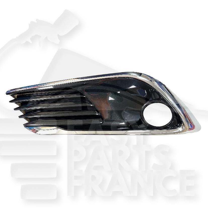 GRILLE DE PC AVG NOIRE A/EMPL AB & MOULURE CHROMEE Pour TOYOTA AURIS - TY013 09/15→12/18