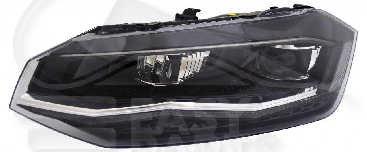 OPT G LED ELECT A/MOTEUR & FEU DE JOUR CHROME Pour VOLKSWAGEN POLO - VO140 09/17→04/21