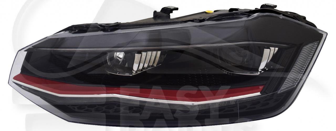 OPT G LED ELECT A/MOTEUR & FEU DE JOUR ROUGE Pour VOLKSWAGEN POLO - VO140 09/17→04/21
