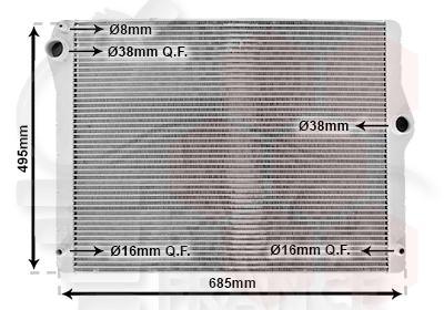 RADIA 535I - 605X485X30 Pour BMW S7 F01 - F02 - BM135 11/08→07/12