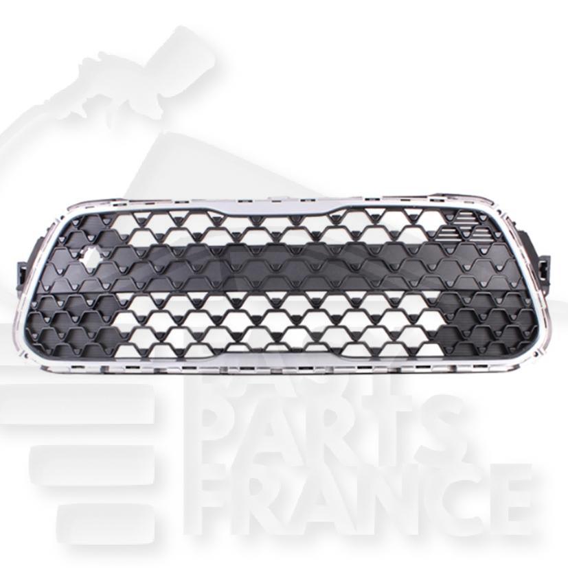 GRILLE DE CALANDRE NOIRE A/MOULURE ARGENT Pour KIA SOUL - KI114 01/19→