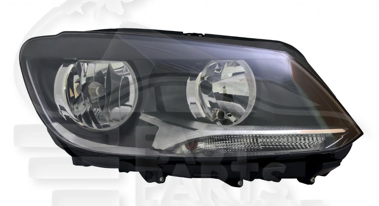 OPT D H7+H15 ELECT A/MOTEUR F/NOIR Pour VOLKSWAGEN CADDY MULTISPACE 10/10→03/15