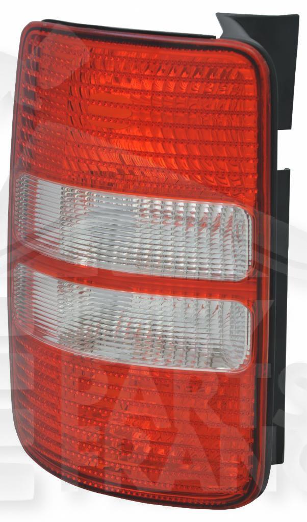 FEU ARG ROUGE/BLANC - 2 PTES Pour VOLKSWAGEN CADDY MULTISPACE 10/10→03/15