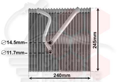 EVAPORATEUR TT TYPES 245 X 239 X 62 Pour VOLKSWAGEN CADDY MULTISPACE 10/10→03/15