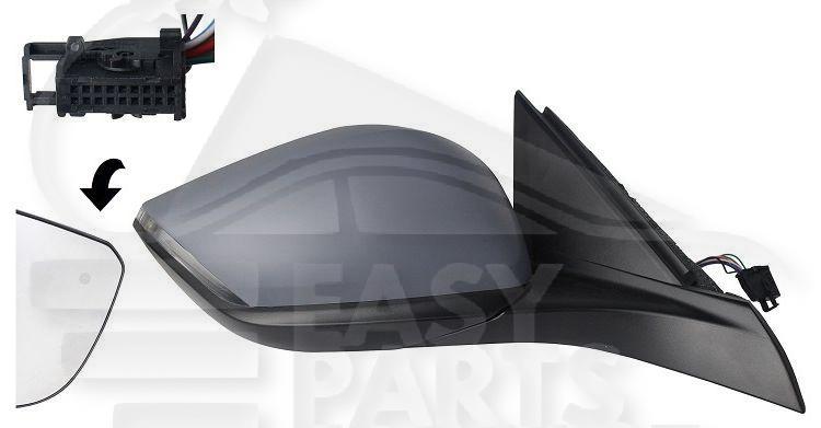 RETRO D ELECT CHAUF A PEINDRE RAB ELECT A/FEU & SONDE DE TEMP & BDS 12 PINS Pour PEUGEOT 308 - PG074 06/21→