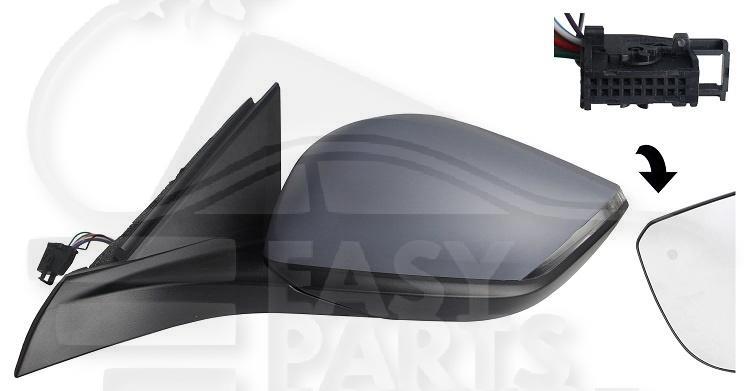 RETRO G ELECT CHAUF A PEINDRE RAB ELECT A/FEU & BDS 10 PINS Pour PEUGEOT 308 - PG074 06/21→