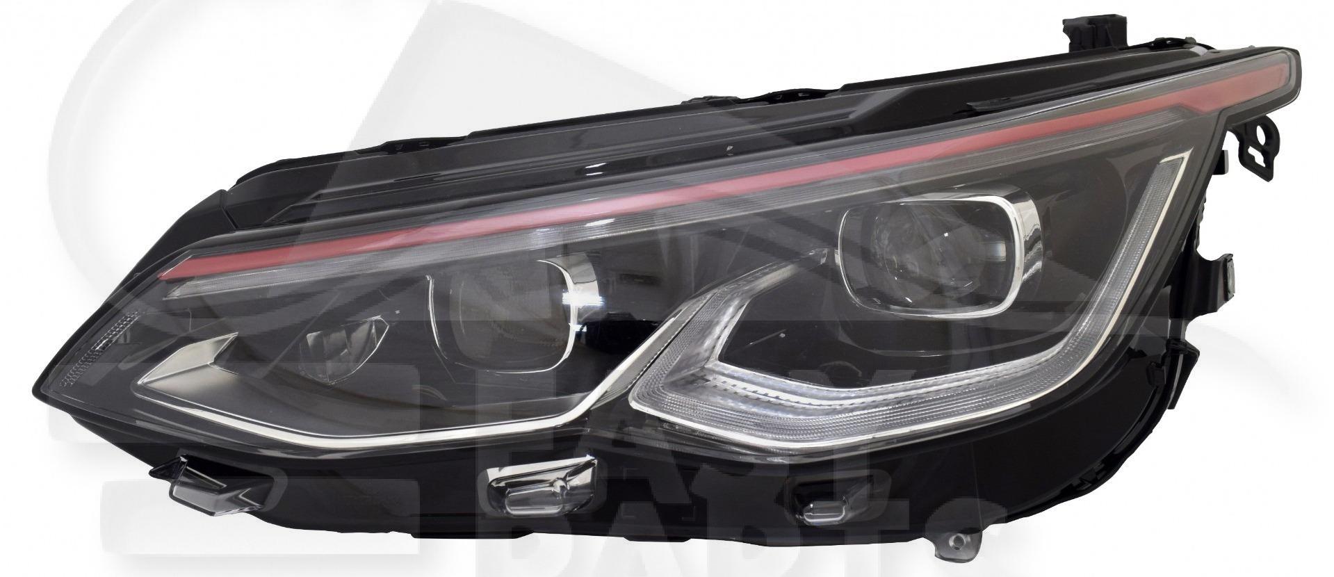 OPT G FULL LED MATRIX ELECT A/MOTEUR & FEU DE JOUR & MOULURE ROUGE Pour VOLKSWAGEN GOLF 8 GTI - VOP071 02/20→