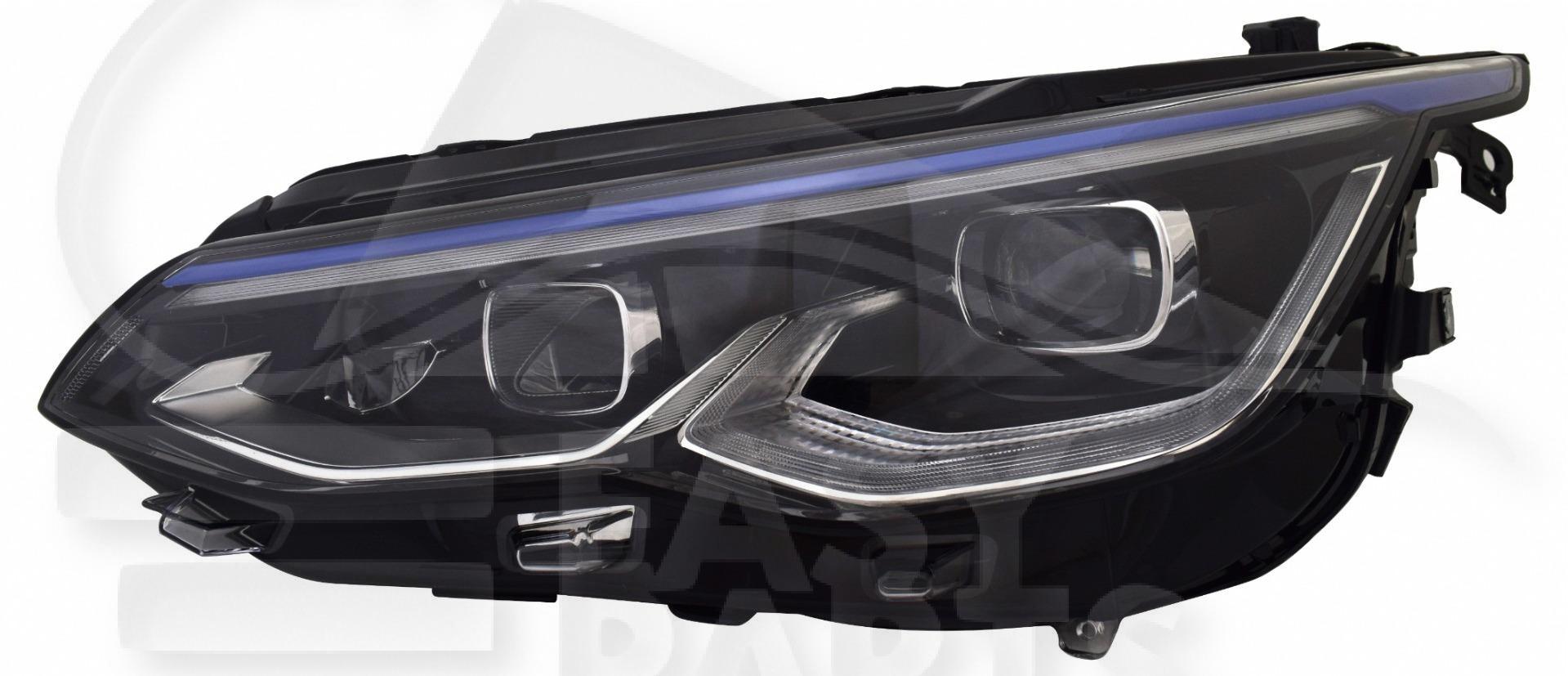 OPT G FULL LED A/MOTEUR & FEU DE JOUR LED F/BLEU Pour VOLKSWAGEN GOLF 8 - VO069 02/20→