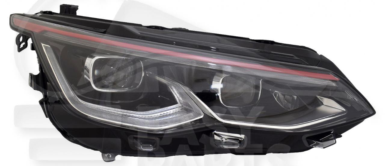 OPT D FULL LED MATRIX ELECT A/MOTEUR & FEU DE JOUR & MOULURE ROUGE Pour VOLKSWAGEN GOLF 8 - VO069 02/20→