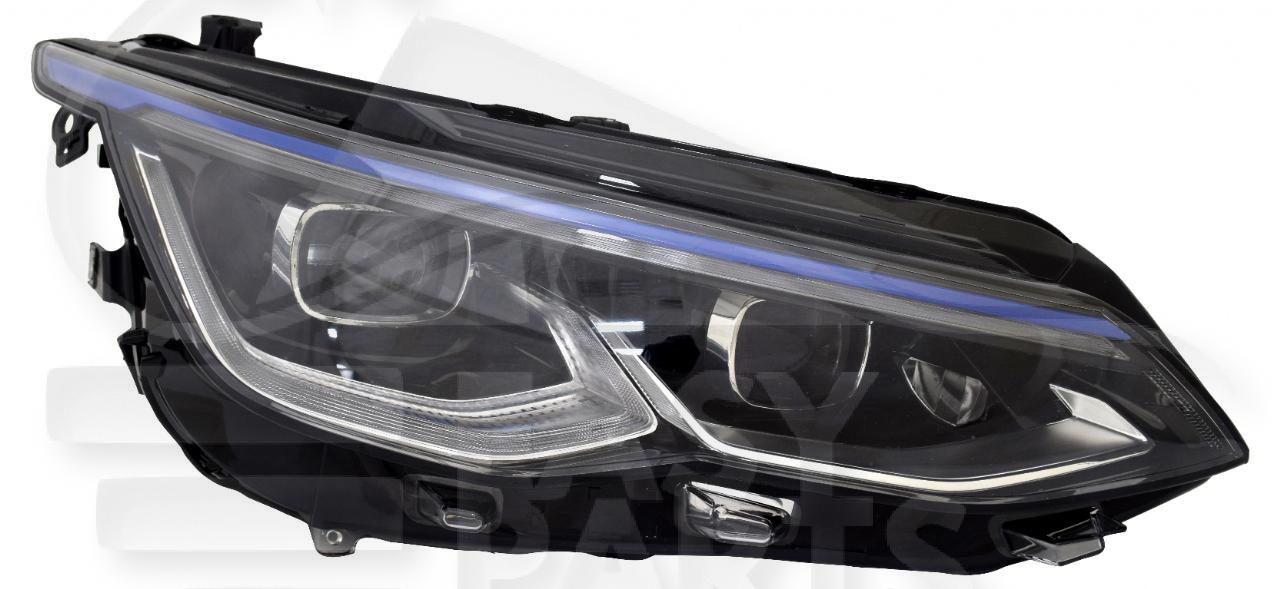 OPT D FULL LED MATRIX ELECT A/MOTEUR & FEU DE JOUR & MOULURE BLEU Pour VOLKSWAGEN GOLF 8 - VO069 02/20→