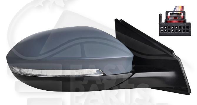 RETRO D ELECT CHAUF A PEINDRE A/FEU 6 PINS Pour VOLKSWAGEN TAIGO - VO210 03/22→