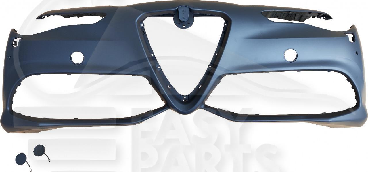 PC AV A PEINDRE A/LAVE PHARE & 2 TROUS CAPTEUR Pour ALFA ROMEO GIULIA - VELOCE - AA141 06/15→02/23