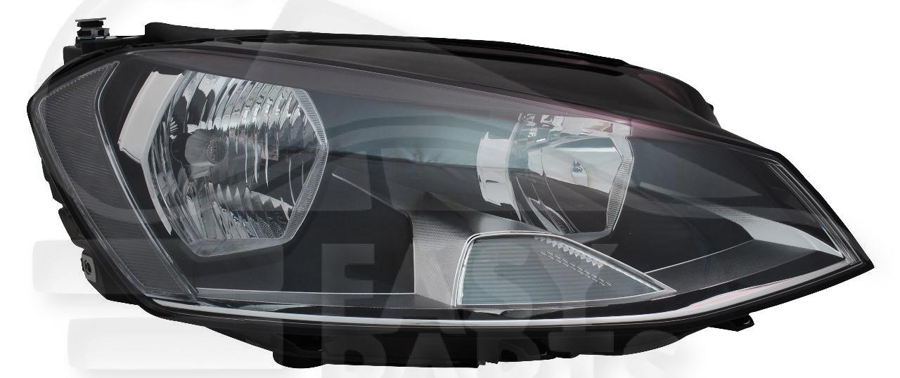 OPT D H7+H15 ELECT A/MOTEUR F/NOIR Pour VOLKSWAGEN GOLF 7 - VO061 11/12→12/16