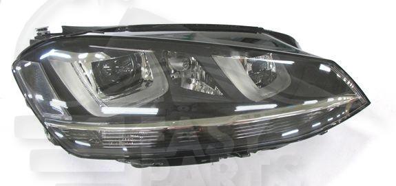 OPT D D3S+H7 ELECT A/MOTEUR F/NOIR & FEU DE JOUR LED & DIRECTIONEL - GTD Pour VOLKSWAGEN GOLF 7 - VO061 11/12→12/16