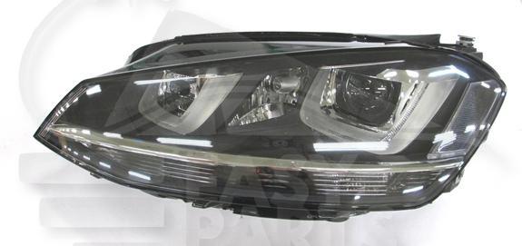 OPT G D3S+H7 ELECT A/MOTEUR F/NOIR & FEU DE JOUR LED & DIRECTIONEL - GTD Pour VOLKSWAGEN GOLF 7 - VO061 11/12→12/16