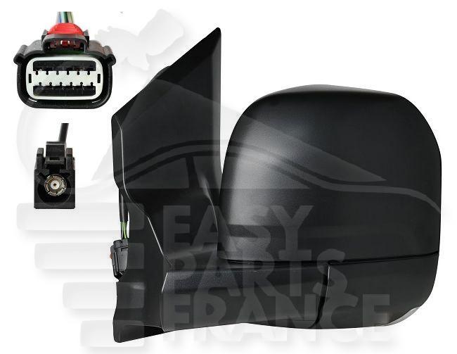 RETRO G ELECT CHAUF NOIR A/FEU & ANTENNE (FM2) -6+1 PINS Pour FORD TRANSIT CUSTOM - FD290 10/23→