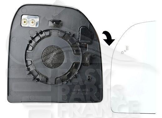 GLACE DE RETRO G SUP CHAUF & BDS Pour FORD TRANSIT CUSTOM - FD290 10/23→