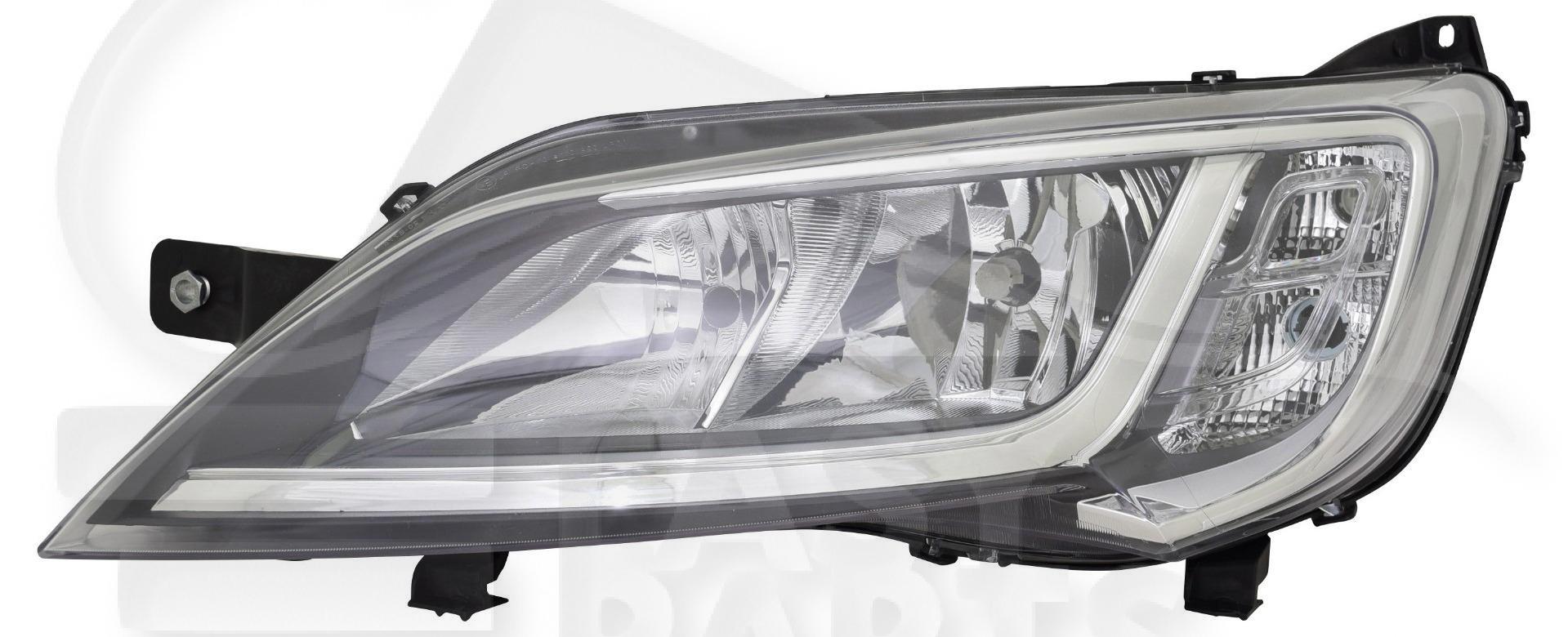 OPT G H7+H7 ELECT A/MOTEUR F/CHROME Pour OPEL MOVANO - OP114 05/21→
