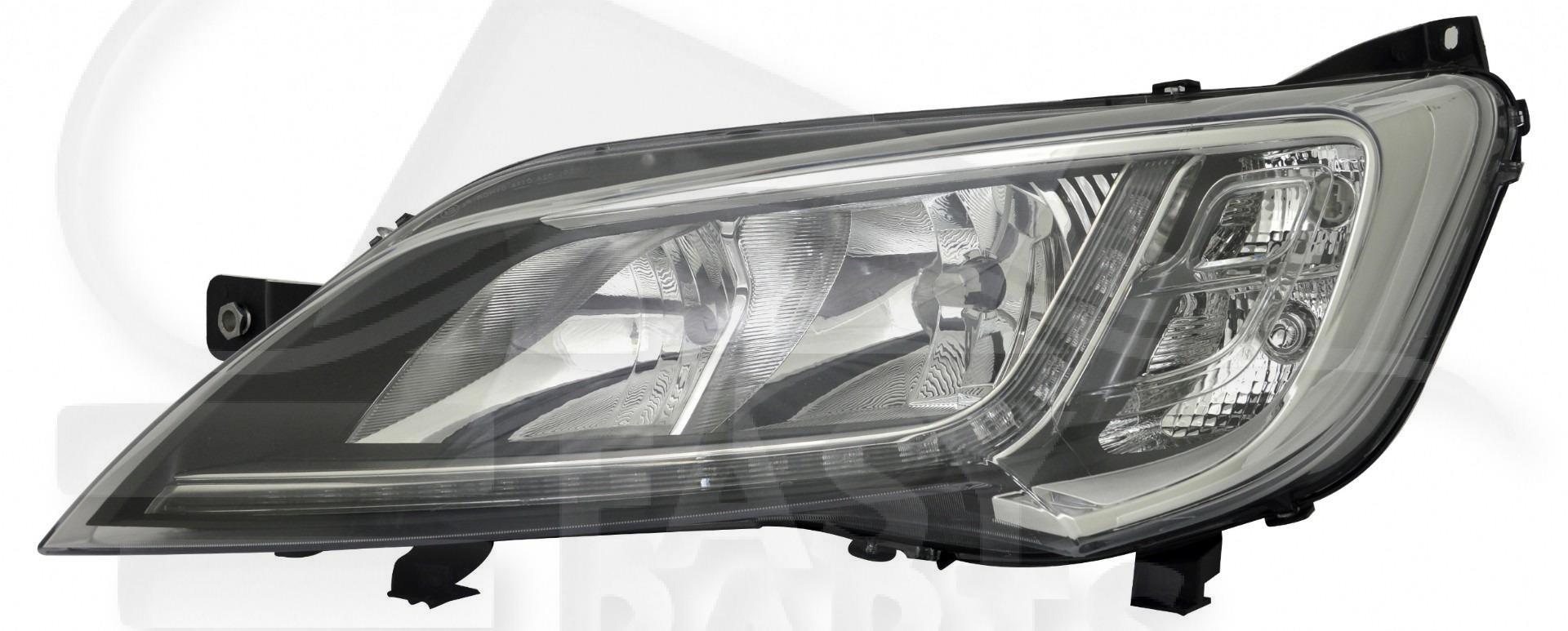 OPT G H7+H7 ELECT A/MOTEUR F/CHROME & FEU DE JOUR LED Pour OPEL MOVANO - OP114 05/21→