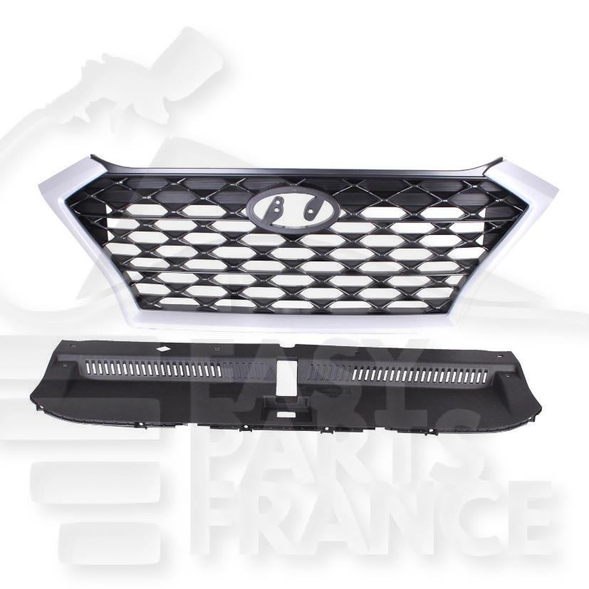 GRILLE DE CALANDRE NOIRE A/MOULURES GRISES POUR HYUNDAI TUCSON - 09/18→ Pour HYUNDAI TUCSON NLINE - HY604 04/19→