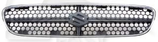 GRILLE DE CALANDRE CHROMEE/NOIRE →09/01 Pour SUZUKI BALENO - SZ021 10/98→12/01