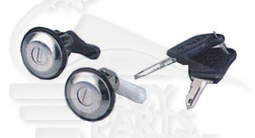 SERRURE DE PTES + CLES 3 PTES Pour PEUGEOT 106 - PG011 04/96→