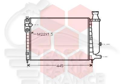 RADIA 1.0/1.1 ESS +/- CLIM 07/91 - > 390 X 322 X 30 Pour CITROEN AX - CT020 09/86→02/96