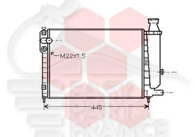 RADIA 1.0/1.1 ESS +/- CLIM 07/91 - > 390 X 322 X 30 Pour CITROEN AX - CT020 09/86→02/96