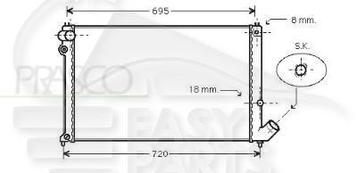 RADIA 1.9 D S/CLIM 630 X 415 X 24 Pour PEUGEOT 406 - PG080 10/95→04/99