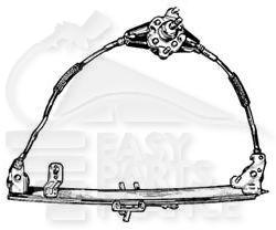 LEVE VITRE AVG MANUEL Pour FIAT PUNTO 3 PORTES - FT160 11/93→09/99